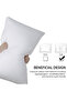 White Satin Stripe Pillow – Queen Size, Soft & Comfortable, Pack of 2 - 3