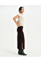 Women's Cream Ecovero ™   Viscose Crew Neck Short Sleeve Basic T-Shirt with Logo Detail - 6