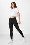 Women's Black Slim Fit High Waist Sports Leggings - 30600