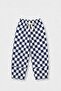 Children's Cotton 3 Thread Fabric Checkered Sweatpants