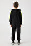 Boy Black Tracksuit Top - 5