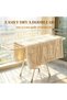 Clothes Drying Racks, Large Folding Clothes Dryer, 3-Tier Metal Laundry Drying Rack Freestanding, Heavy Duty Windproof Drying Rack for Indoor Outdoor Clothing, Cream(160CM) - 3