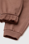 Boy's Brown Ribbed Drawstring Sweatpants with Embroidered Logo on the Front - 3