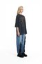 Black Graphic Printed Washable Oversize T-Shirt 19085 - 4