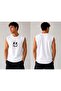 Printed Men's Cotton Crew Neck Training Athlete Tank Top Sleeveless T-Shirt - 3