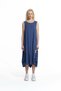 Cobalt Blue Backless Midi Dress with Drawstring Detail 19102 - 3