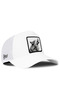 White Trucker Hat with Wolf Logo - 2