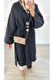 Molly Nelly Women's Star Buttoned Long Denim Tunic Cap - 3