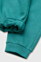 Boys' Petrol Green Ribbed Drawstring Sweatpants with Embroidered Logo on the Front - 3