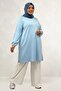 68080 Plus Size Basic Modal Tunic - Baby Blue - 3