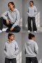 Women's Oversize Zippered Hooded Three-Thread Sweatshirt Cardigan My3535 - 5