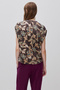 Women's Brown Comfort Fit Short Sleeve Crew Neck Top - 3