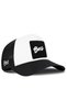 Black-and-White Trucker Cap with Company Logo
