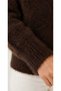 Asez Boutique Women's Soft Textured Fuzzy Bearded Yarn Knitwear Cardigan Shirt Collar Buttoned Long Sleeve 8009 - 4