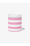 Pink and White Striped Ceramic Lidded Odorless Ashtray – Decorative Modern Design - 2