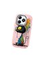 Realme Note 60/60X Compatible Graffiti Style Black Cat Phone Case, Shockproof Silicone Case - 2