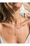 Pink Necklace with Zircon Star Detail and Chain Pendant - 4