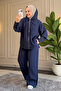 6677 - Stylish Comfortable Modal Soft Knitted Fabric Loose Hooded Detailed Women's Set - 2