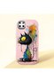 Realme C21Y/C25Y Compatible Graffiti Style Black Cat Phone Case, Shockproof Silicone Case