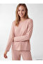 Lcw Beige Crew Neck Heart Printed Women's Pajama Set - 2
