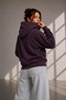 Women's Oversize Zippered Hooded Three-Thread Sweatshirt Cardigan My3535 - 2