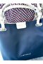 Women's Original Navy Blue Red New Season Large Size Soft Leather Handbag - 8
