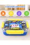 Kids Lunch Box 550ml 304 Stainless Steel Bento Box 3 Compartments Leak Proof Food Container with Fork Spoon BPA Free Cartoon Lunch Box for School Travel Picnic Boys Girls (Shark) - 2