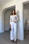 Pre-Washed Wide Leg Jean - White - 4