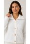 Asez Boutique Women's Soft Textured Fuzzy Bearded Yarn Knitwear Cardigan Shirt Collar Buttoned Long Sleeve 8009 - 3