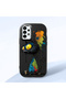 Samsung Galaxy A13 4G/5G Compatible Graffiti Style Black Cat Phone Case, Shockproof