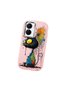 Vivo Y16/Y02S Compatible Graffiti Style Black Cat Phone Case, Shockproof Silicone Case - 2