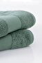 Essentials Combed Cotton Hand / Face / Head Towel Set of 3 - Dark Green 50X90 cm - 3