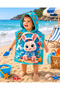 Children's Poncho Sea and Beach Towel with Hood 45×45 cm 0-3 Years