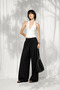 New Season Pleated Detailed Lace-Up Women's Linen Trousers 52101024
