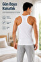 Men's Athlete Ribbed Undershirt 3-Pack Black White Gray Cotton Flexible Comfortable - 3