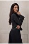 Women's High Neck Corset Detailed Wide Sleeve Blouse - 2