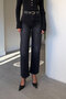 Luna Belted Wide Leg Jean - Smoked