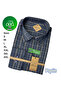 Men's 100% Cotton Checkered Shirt Long Sleeve Relaxed Fit Classic Shirt - 3