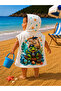 Children's Poncho Sea and Beach Towel with Hood 45×45 cm 0-3 Years - 4