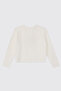 Girl's Crew Neck Ecru T-Shirt - 2
