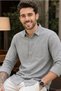 Men's Regular Fit Textured Short-Sleeve Shirt - Grey - 4