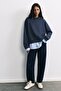 Kapüşonlu kombin sweatshirt - 4