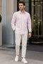 Men's Regular Fit Solid Long-Sleeve Shirt - Pink