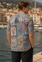 Men's Regular Fit All-Over Print Short-Sleeve Shirt - Blue - 3