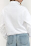 Women's Zippered Sweatshirt White - 3