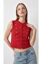 Buttoned Vest Blouse