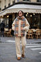 3 Threaded Threaded Bomber Double Set |   Cotton Comfortable Suit Cream - 3