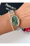 Steel Strap Oval Case 2 Year Warranty 3 Atm Waterproof Women's Wristwatch + Bracelet Gift - 3