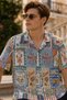 Men's Regular Fit All-Over Print Short-Sleeve Shirt - Blue - 4