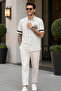 Men's Regular Fit Striped Short-Sleeve Shirt - White